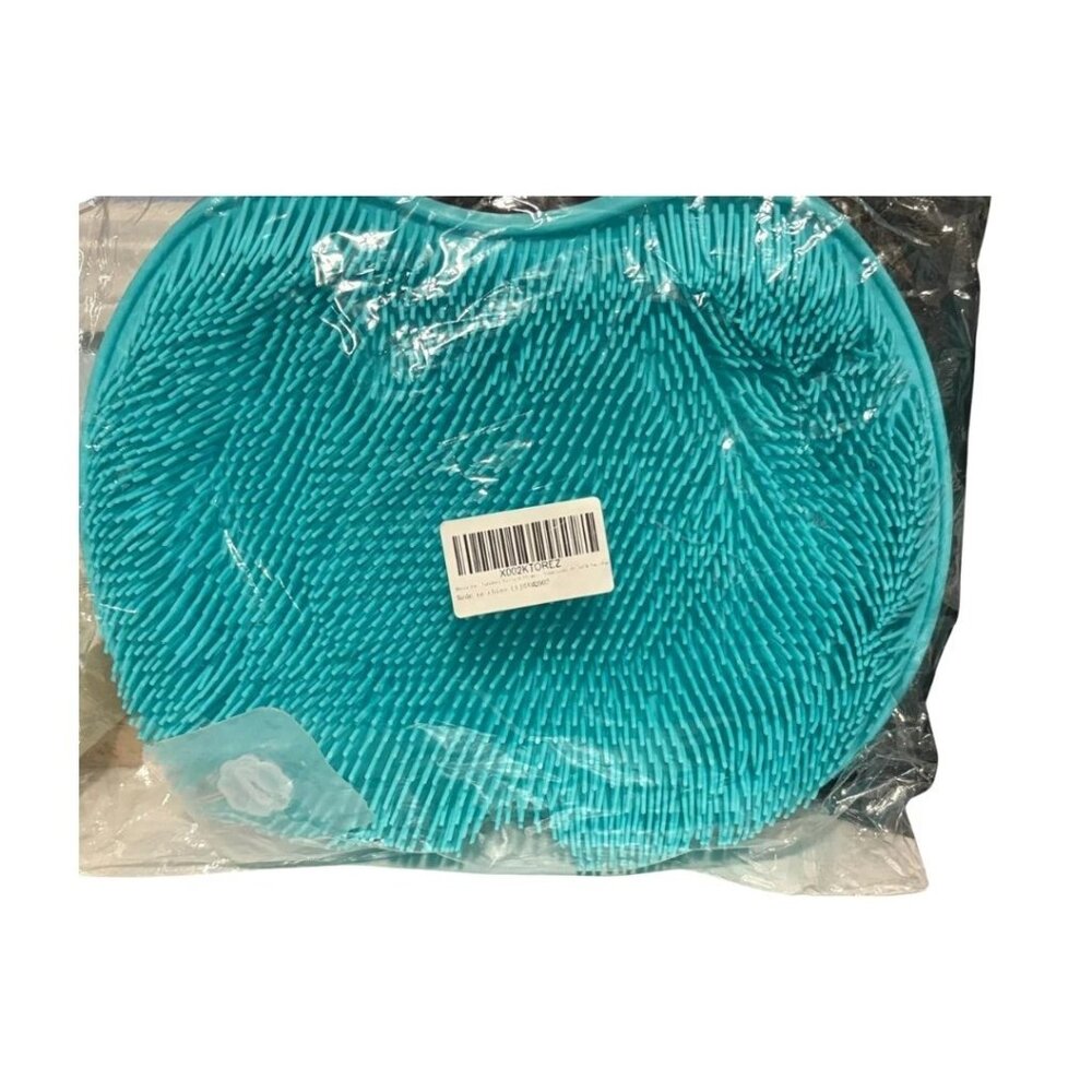 Turquoise Silicone Foot Scrubber Shower Mat